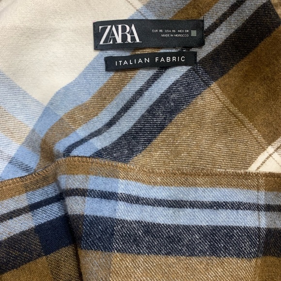 Zara Plaid Wool Blend Shacket - Picture 8 of 9